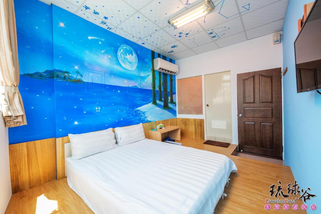 Postel nebo postele na pokoji v ubytování Liouciou Good Homestay