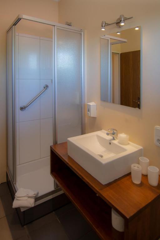 Ein Badezimmer in der Unterkunft Hotel De Lange Man Monschau Eifel