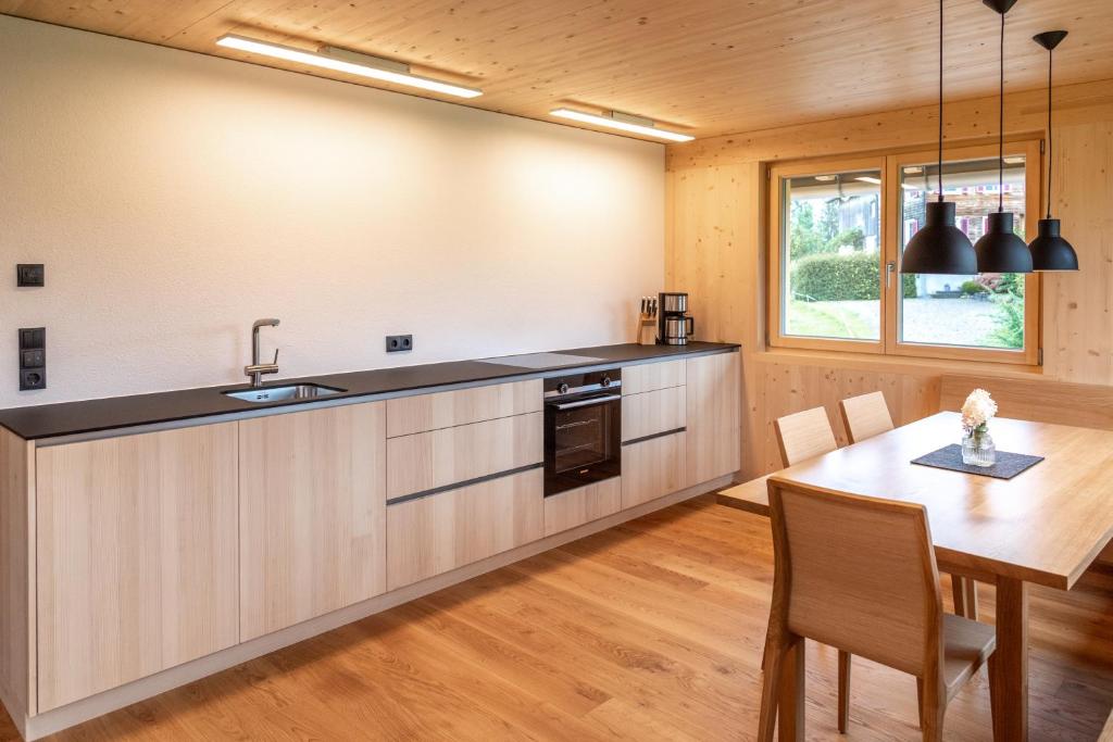 Kuchyň nebo kuchyňský kout v ubytování Hus Bündt