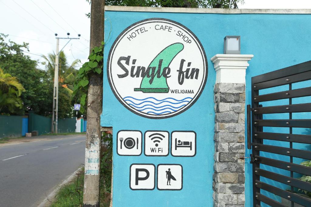 Certifikát, hodnocení, plakát nebo jiný dokument vystavený v ubytování Single Fin Weligama