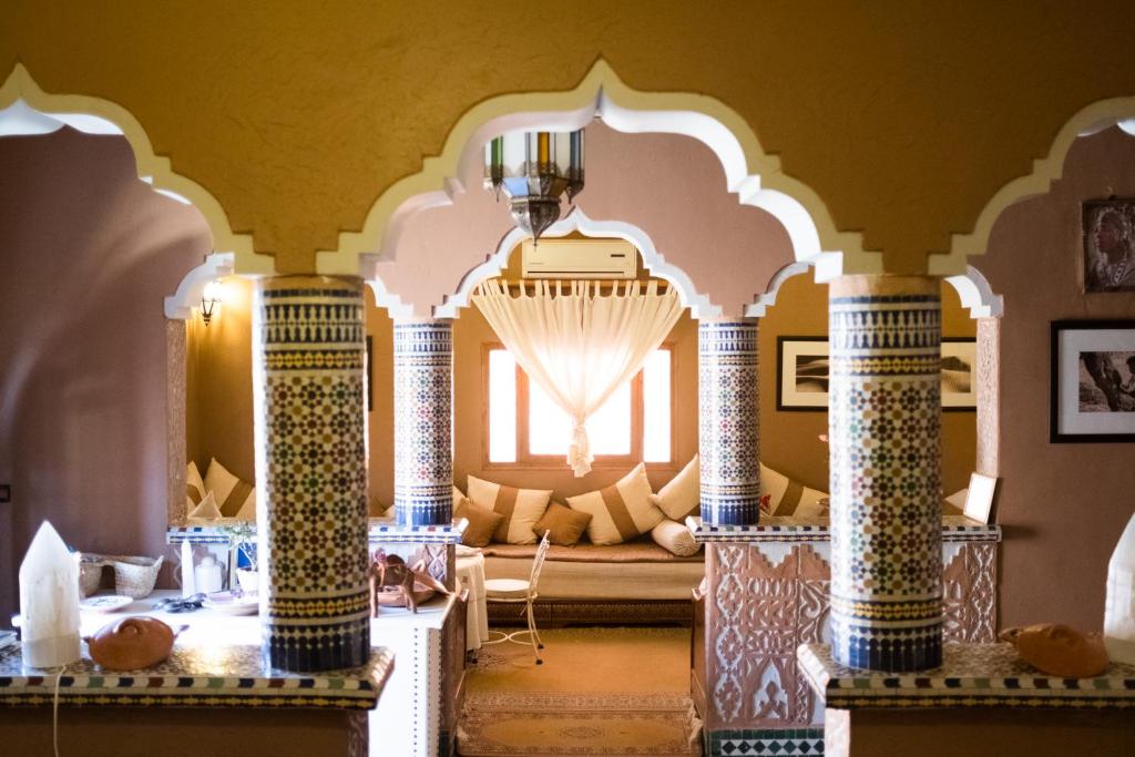 Coin salon dans l'établissement Riad Ouarzazate