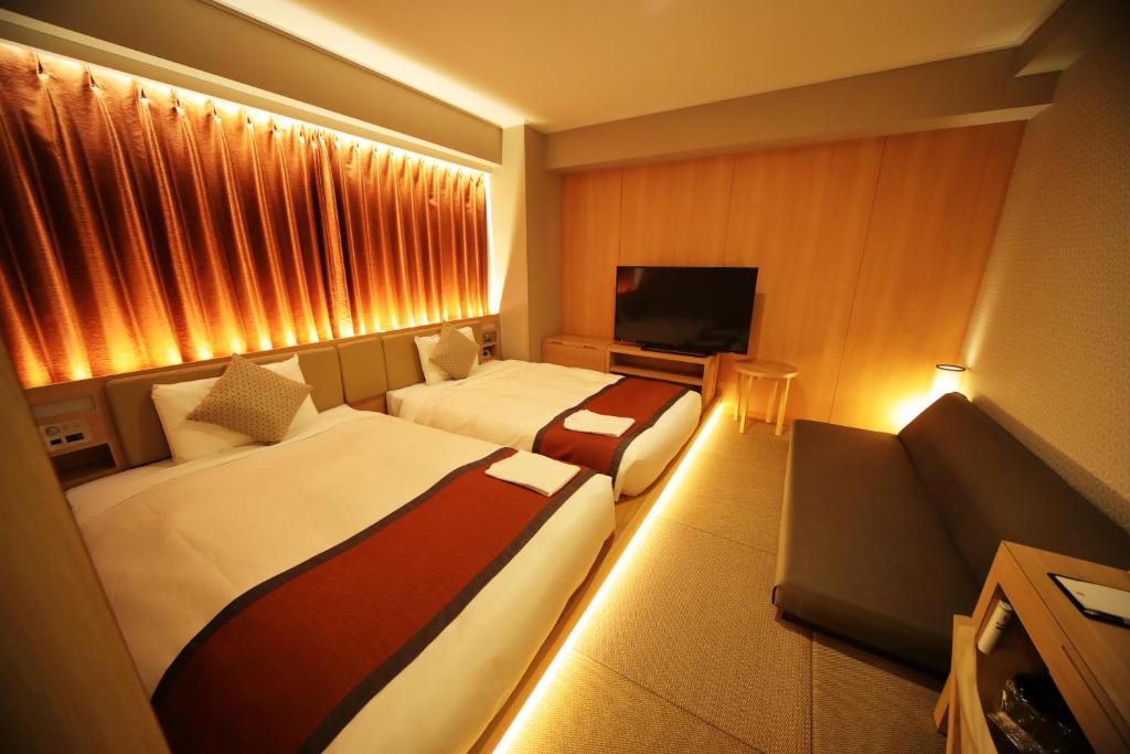 TV a/nebo společenská místnost v ubytování Hotel Sunroute Asakusa