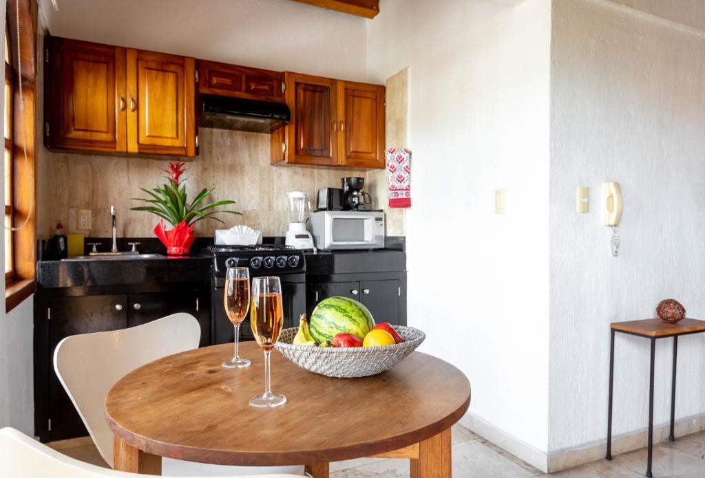 Kuchyň nebo kuchyňský kout v ubytování Olas Altas Suites Departamentos