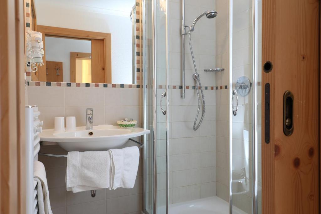 Koupelna v ubytování Hotel Christian