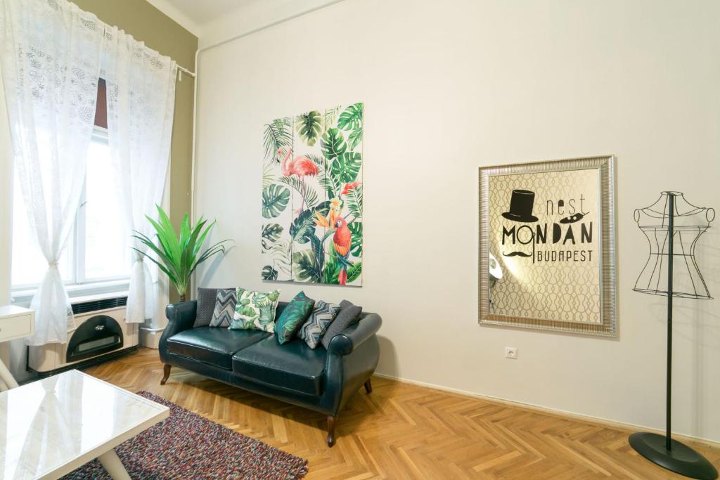 Posezení v ubytování The Mondain Apartments Budapest