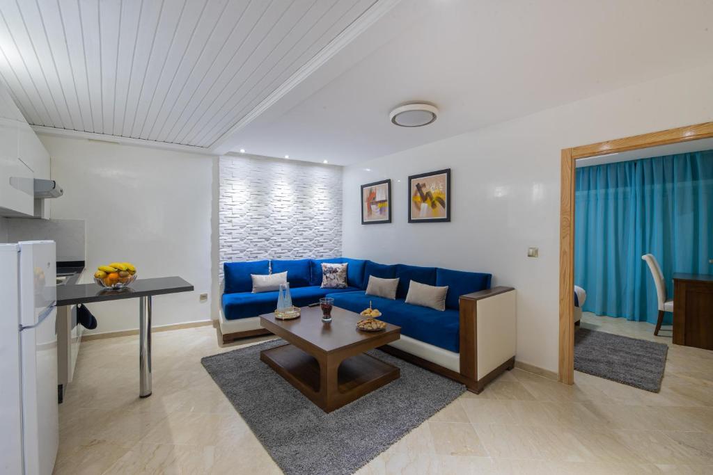 Kuchyň nebo kuchyňský kout v ubytování Appart-hotel Marrakech Inn
