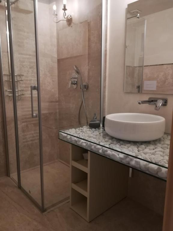 Koupelna v ubytování Casa Orrù