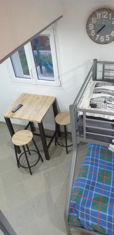 Kuchyň nebo kuchyňský kout v ubytování studio mezzanine 5 personnes