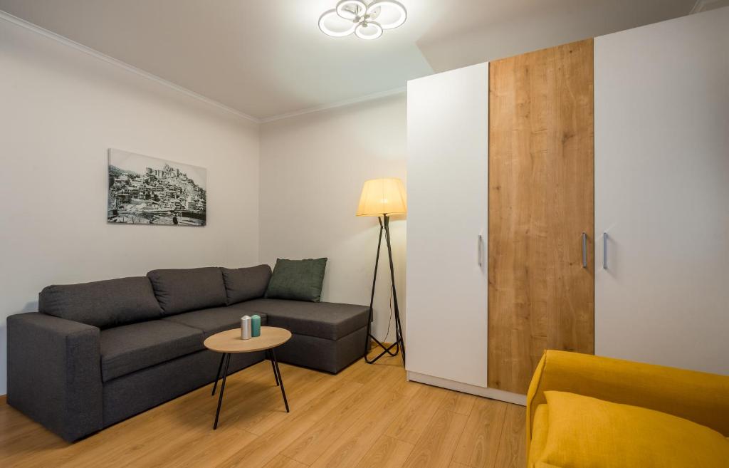 Posezení v ubytování 2-room Apartment NFT Vista Gudauri 17- Near Ski Lift