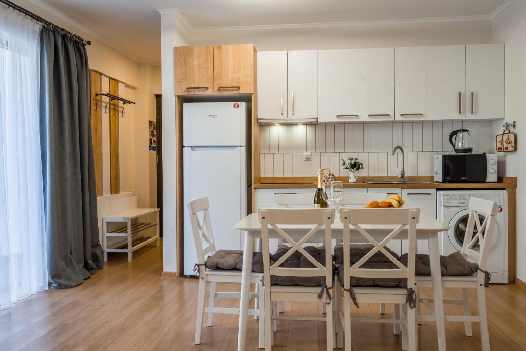 Kuchyň nebo kuchyňský kout v ubytování 2-room Apartment NFT Vista Gudauri 17- Near Ski Lift