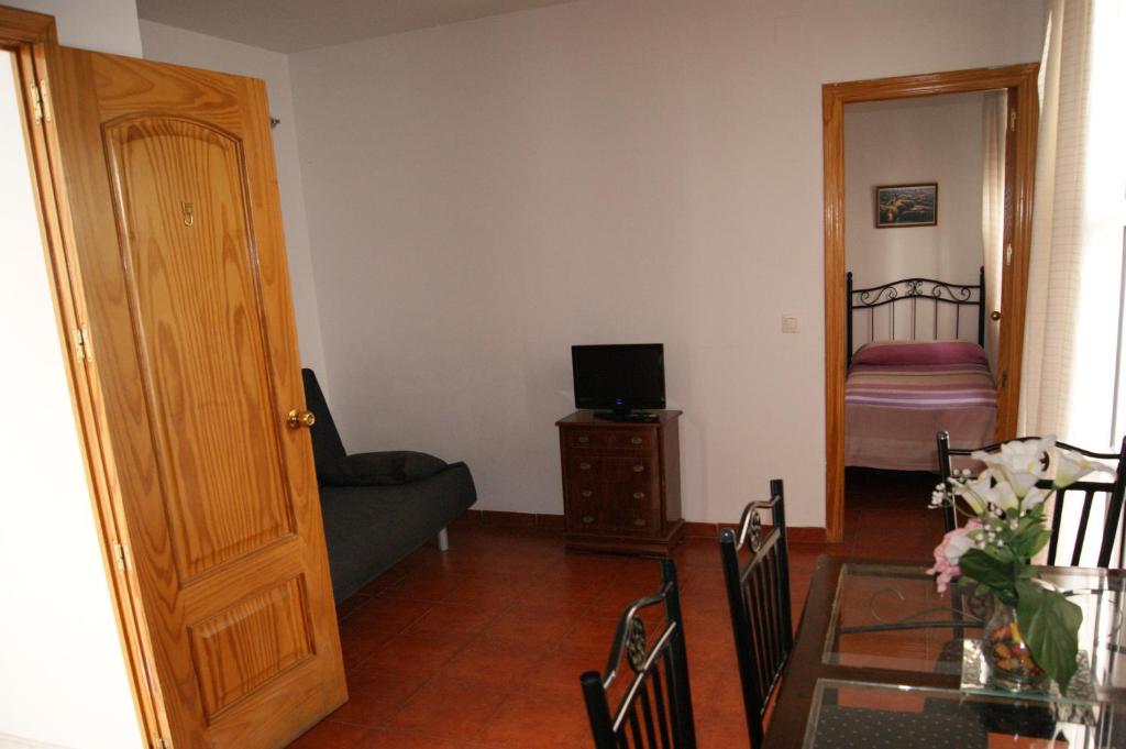 A television and/or entertainment centre at Hostal Alcazar I