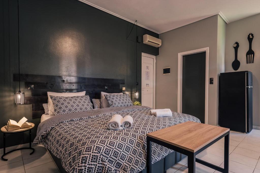 Posteľ alebo postele v izbe v ubytovaní Filoxenia Luxury Studios & Apartments