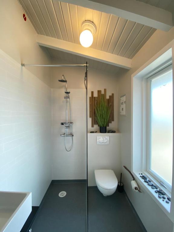 Koupelna v ubytování Nátthagi Luxury Cottage