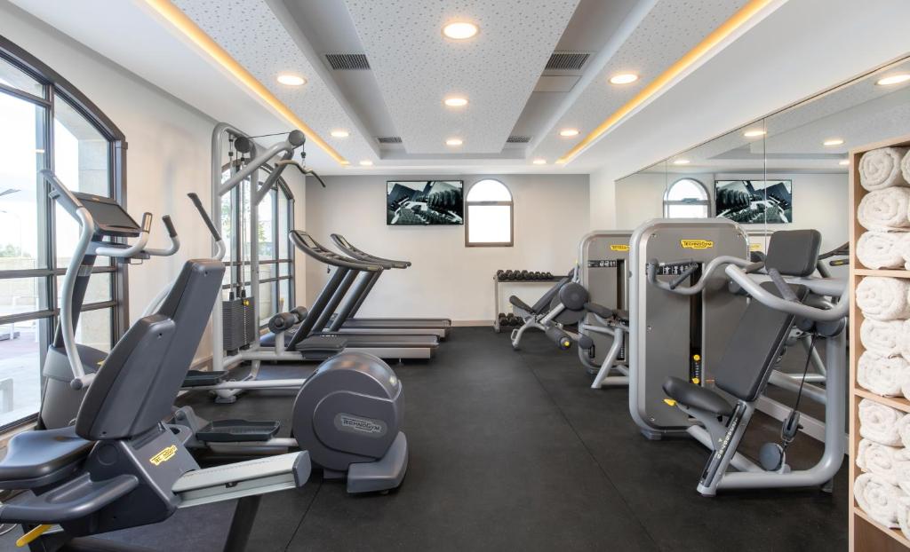 Fitness centrum a/nebo fitness zařízení v ubytování Edmond Luxury Hotel & Spa מלון ספא אדמונד ראש פינה
