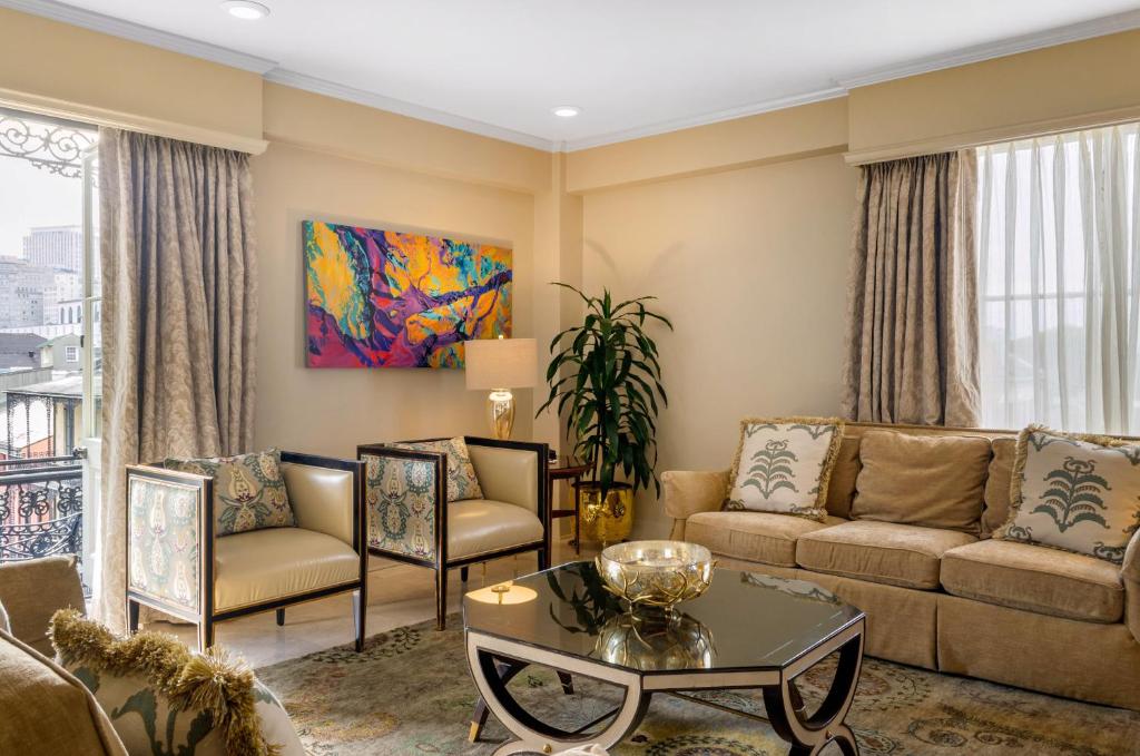 Omni Royal Orleans Hotel - Luxus Royal Suite - 1 Kingsize -Bett