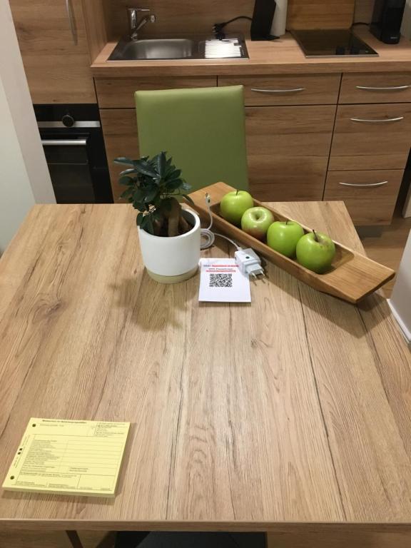 Kuchyň nebo kuchyňský kout v ubytování Perkeo Apartments