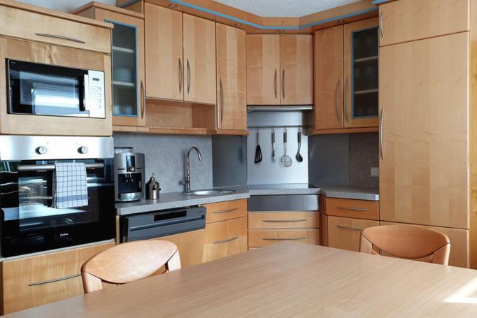 Kuchyň nebo kuchyňský kout v ubytování Ferienwohnung Strasser