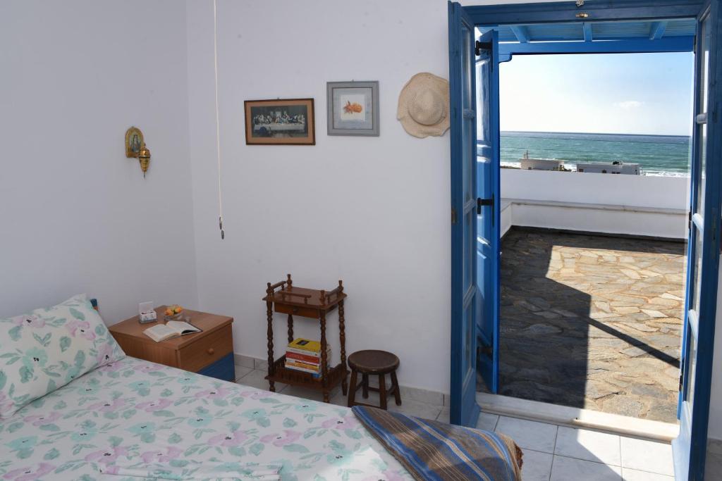 Postel nebo postele na pokoji v ubytování Naxos is the Way