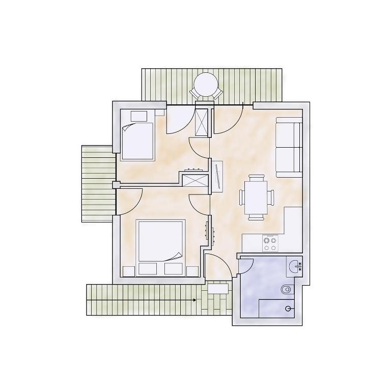 Plan piętra w obiekcie Strahlerhof