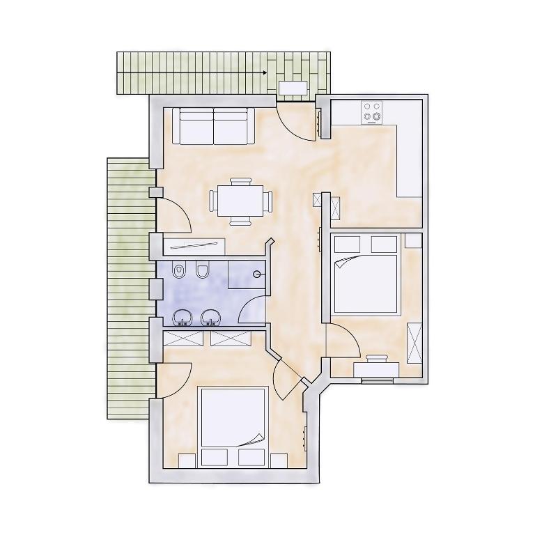 Plan piętra w obiekcie Strahlerhof