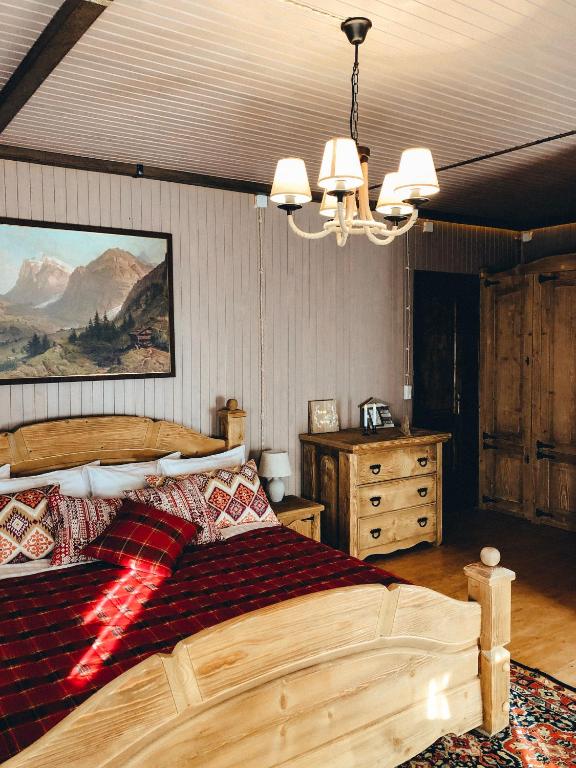 Postel nebo postele na pokoji v ubytování Chalet Blanc
