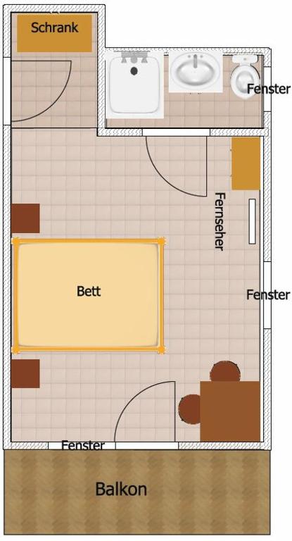 The floor plan of Gasthaus Steinberg