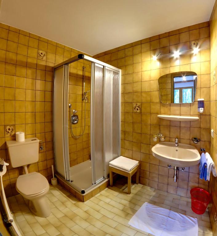 A bathroom at Gasthaus Steinberg