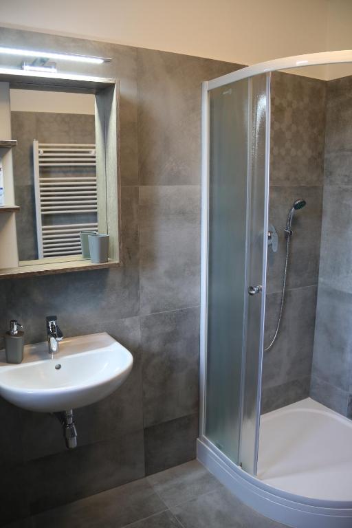 Koupelna v ubytování Apartmány LAMA