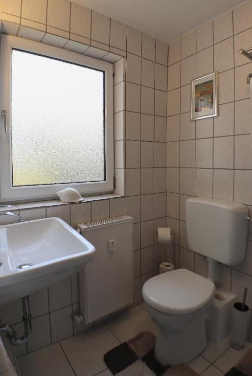 Koupelna v ubytování Ferienwohnung Weiß