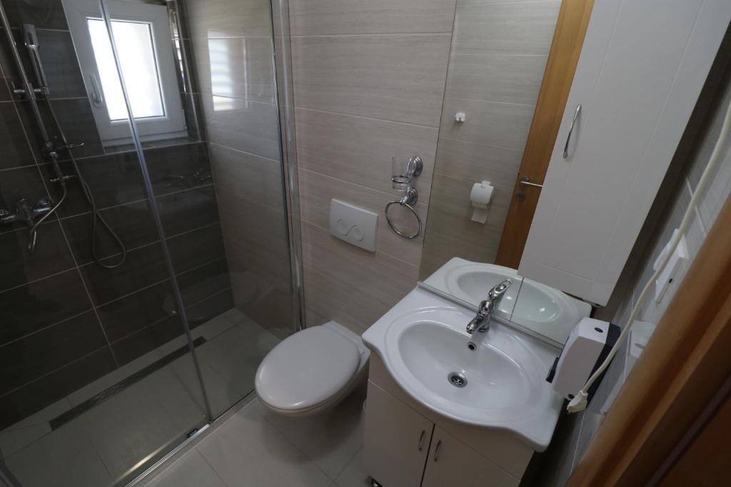 Koupelna v ubytování Apartmani Bilokapić Primošten