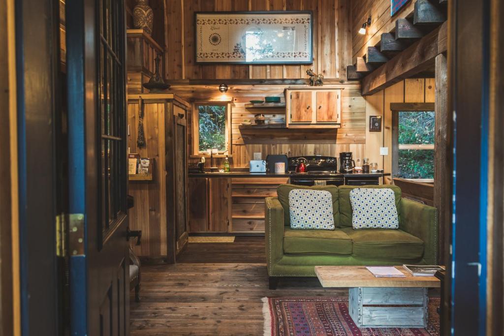 Kuchyň nebo kuchyňský kout v ubytování Logden Lodge