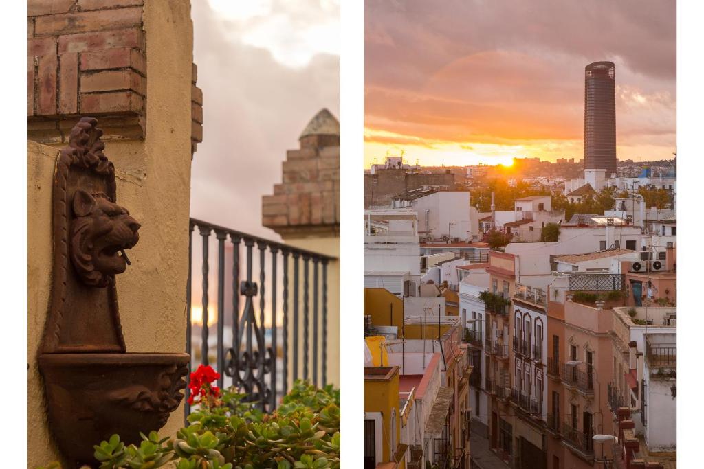 Výhľad na mesto Sevilla alebo výhľad na mesto priamo z apartmánu