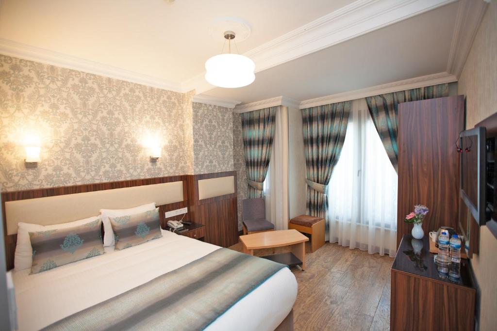 Posteľ alebo postele v izbe v ubytovaní Hotel Bulvar Istanbul