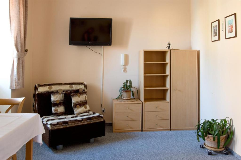 TV a/nebo společenská místnost v ubytování Apartmany A.Ša Kašperské Hory