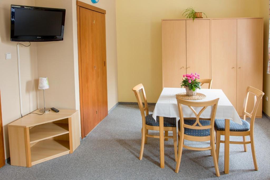 TV a/nebo společenská místnost v ubytování Apartmany A.Ša Kašperské Hory