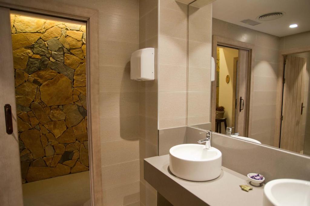 Koupelna v ubytování Hotel Victor