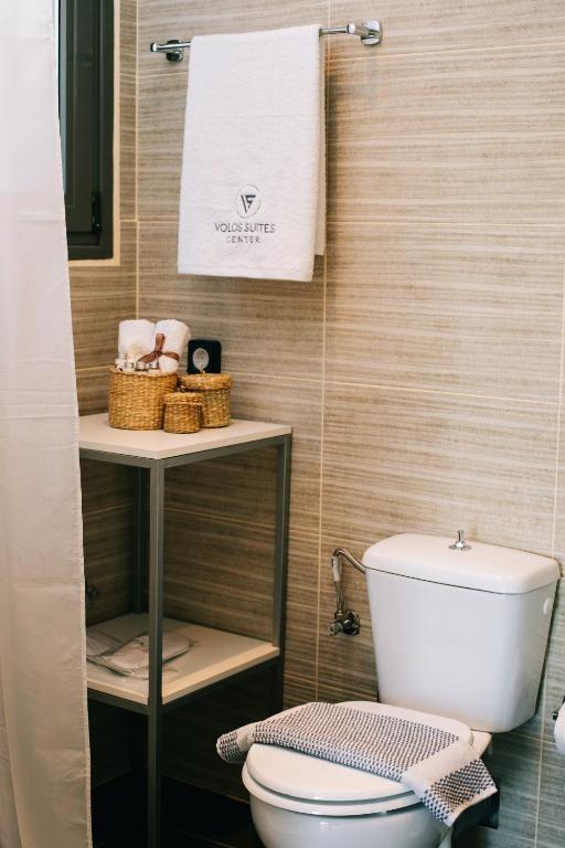 Koupelna v ubytování Volos Suites Center