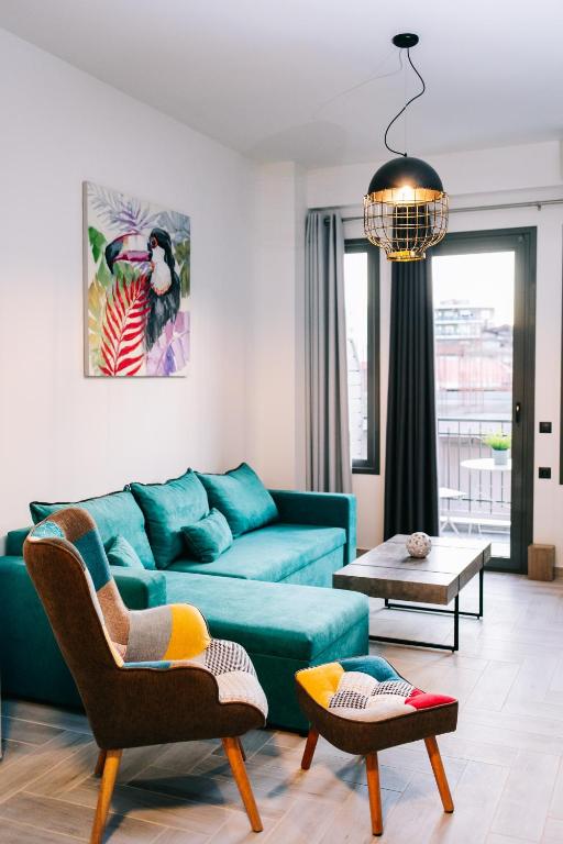 Posezení v ubytování Volos Suites Center