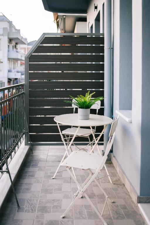 Balkón nebo terasa v ubytování Volos Suites Center