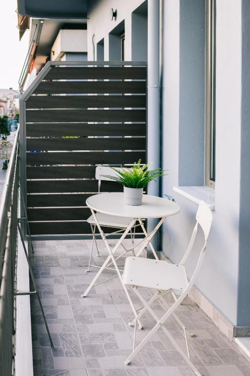 Balkón nebo terasa v ubytování Volos Suites Center
