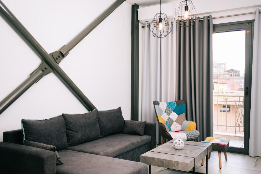 Posezení v ubytování Volos Suites Center