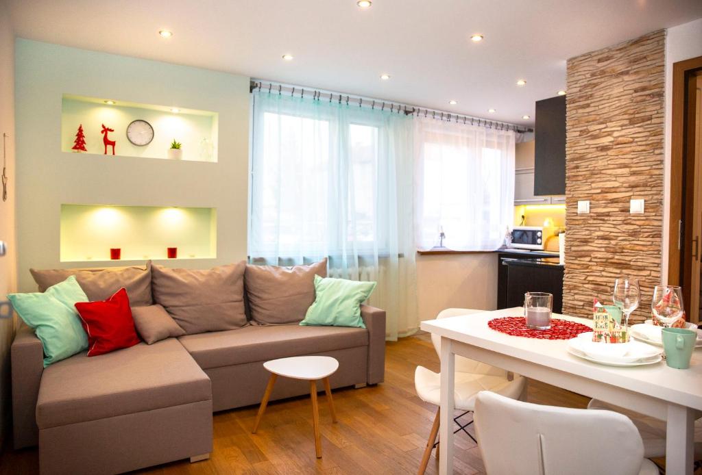 Køkken eller tekøkken på Apartament Bieszczadzkie Anioły