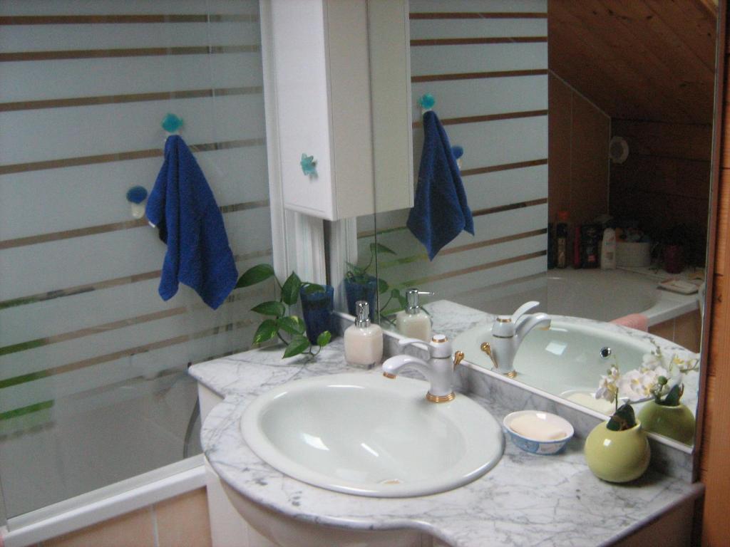 Koupelna v ubytování Chalet Gérardmer situé a LE THOLY
