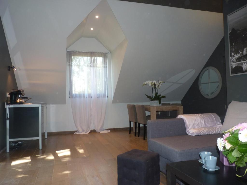 Posezení v ubytování B&B Des Heures Claires