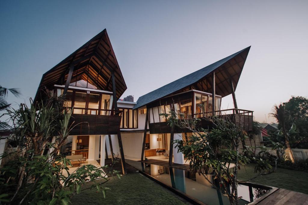 an image of a house with large windows at LeBAOH VILLA - Lembongan island in Nusa Lembongan
