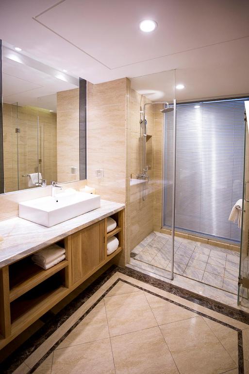 Koupelna v ubytování Metropark Hotel Yingkun Beijing