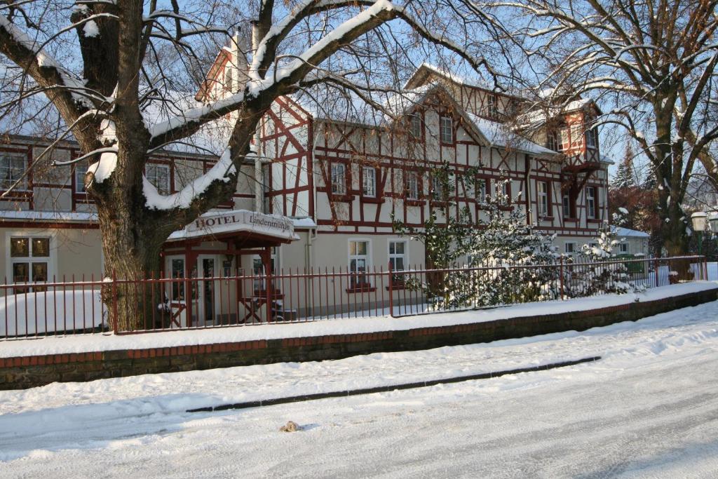 Hotel Garni Lindenmühle v zimě