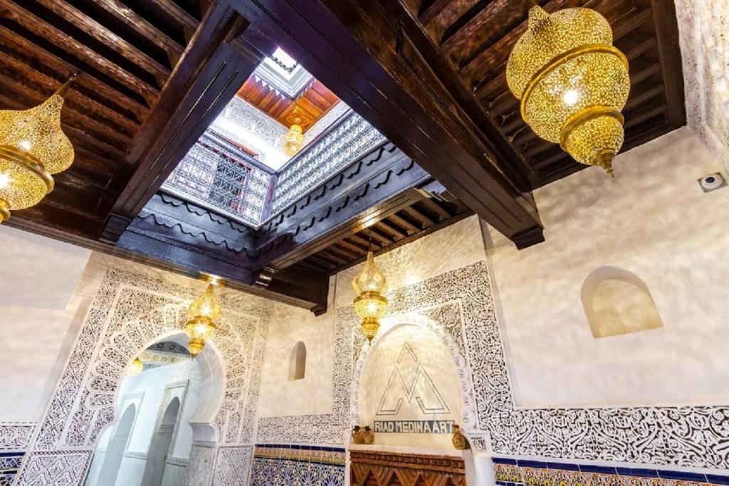 Koupelna v ubytování Riad Medina Art & Suites