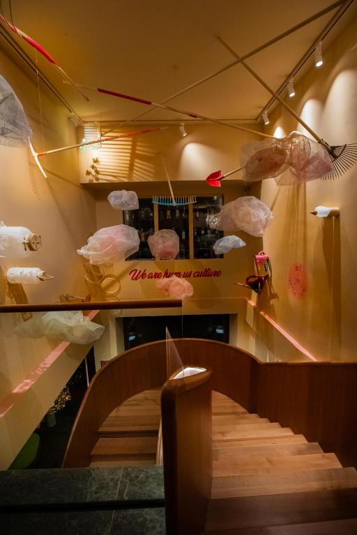 Kuchyň nebo kuchyňský kout v ubytování OMAMA Hotel