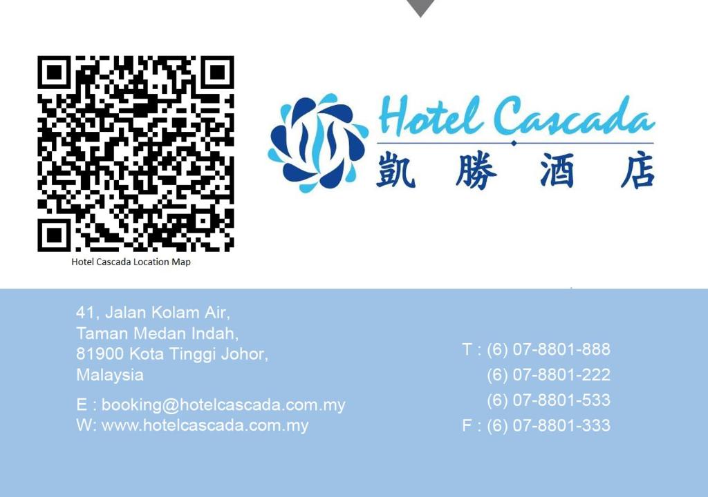 Certifikát, hodnocení, plakát nebo jiný dokument vystavený v ubytování Hotel Cascada